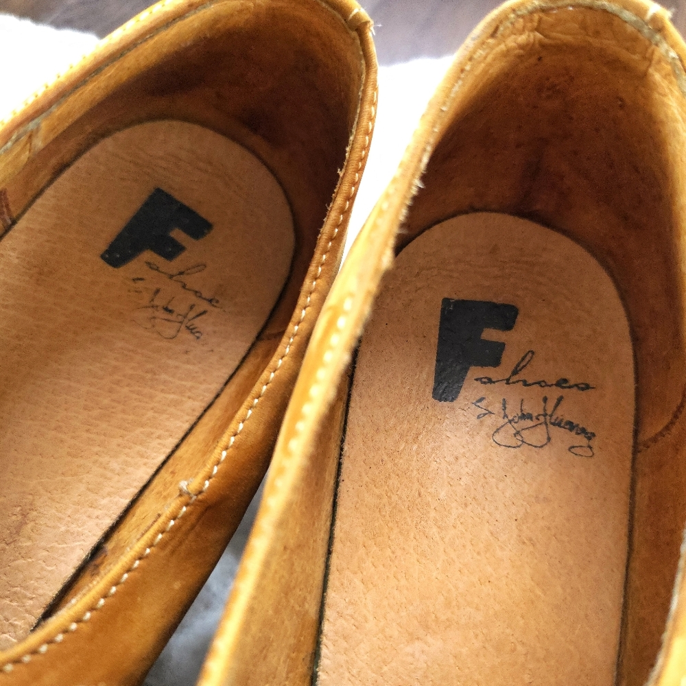 RARE John Fluvog Vintage Y2K Chain Chunky Platform Leather Suede Loafers - Picture 6 of 8